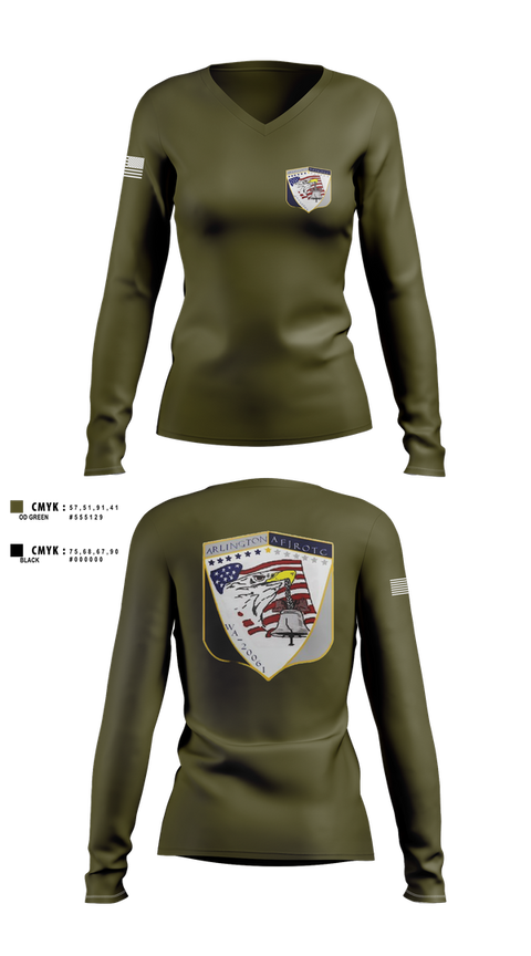 Womens Long Sleeve Vneck Shirt, 61st eagle squadron, , Teamtime, Team time, sublimation, custom sports apparel, team uniforms, spirit wear, spiritwear, sports uniforms, custom shirts, team store, custom team store, fundraiser sports, apparel fundraiser