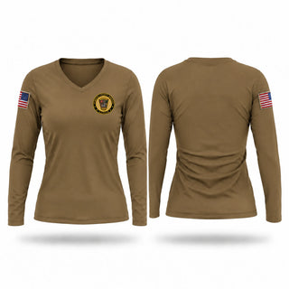 Womens Long Sleeve Vneck Shirt, WABASH COUNTY SHERIFF'S OFFICE, Police, Teamtime, Team time, sublimation, custom sports apparel, team uniforms, spirit wear, spiritwear, sports uniforms, custom shirts, team store, custom team store, fundraiser sports, apparel fundraiser