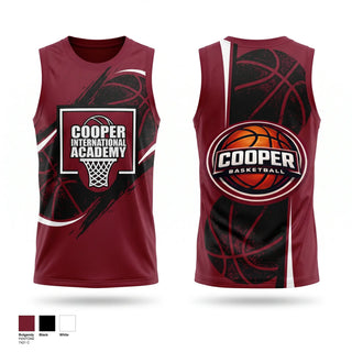 Mens Basketball Jersey, Cooper Academy, Men's Basketball, Teamtime, Team time, sublimation, custom sports apparel, team uniforms, spirit wear, spiritwear, sports uniforms, custom shirts, team store, custom team store, fundraiser sports, apparel fundraiser