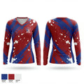 Liberty Bell Baseball 41694932 Women's Long Sleeve V-neck Shirt - 1