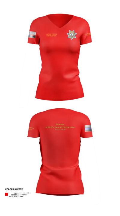 VFMA Use of Force Women's Short Sleeve V-neck Shirt - 502