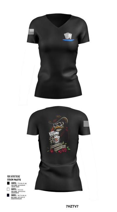 USS Jefferson City 53236918 Women's Short Sleeve V-neck Shirt - 12