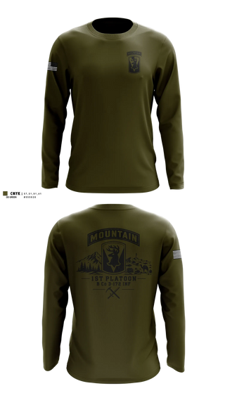 Long Sleeve Performance Shirt, B CO 3/172 1st PLT, Army, Teamtime, Team time, sublimation, custom sports apparel, team uniforms, spirit wear, spiritwear, sports uniforms, custom shirts, team store, custom team store, fundraiser sports, apparel fundraiser