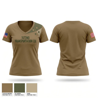 Womens Short Sleeve Vneck Shirt, 1172nd transportation CO., National Guard, Teamtime, Team time, sublimation, custom sports apparel, team uniforms, spirit wear, spiritwear, sports uniforms, custom shirts, team store, custom team store, fundraiser sports, apparel fundraiser