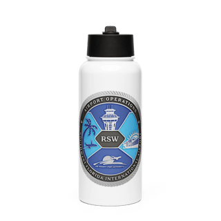Airport Operations Control Center 46647959 Stainless Steel Water Bottle with a Straw Lid