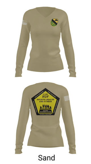 Womens Long Sleeve Vneck Shirt, 1st Cav 3CR, , Teamtime, Team time, sublimation, custom sports apparel, team uniforms, spirit wear, spiritwear, sports uniforms, custom shirts, team store, custom team store, fundraiser sports, apparel fundraiser