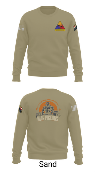 Crew Neck Sweatshirt, 261st War Pigeons, Army, Teamtime, Team time, sublimation, custom sports apparel, team uniforms, spirit wear, spiritwear, sports uniforms, custom shirts, team store, custom team store, fundraiser sports, apparel fundraiser