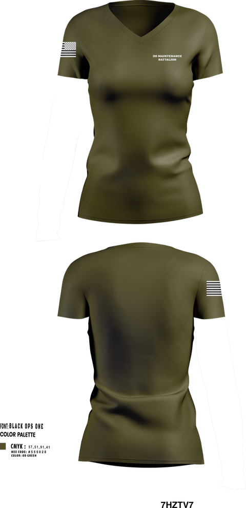 Womens Short Sleeve Vneck Shirt, 3D Maintenance Battalion, , Teamtime, Team time, sublimation, custom sports apparel, team uniforms, spirit wear, spiritwear, sports uniforms, custom shirts, team store, custom team store, fundraiser sports, apparel fundraiser