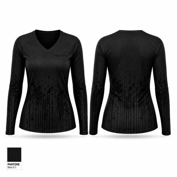 Womens Long Sleeve Vneck Shirt, 4 Base Error, Softball, Teamtime, Team time, sublimation, custom sports apparel, team uniforms, spirit wear, spiritwear, sports uniforms, custom shirts, team store, custom team store, fundraiser sports, apparel fundraiser