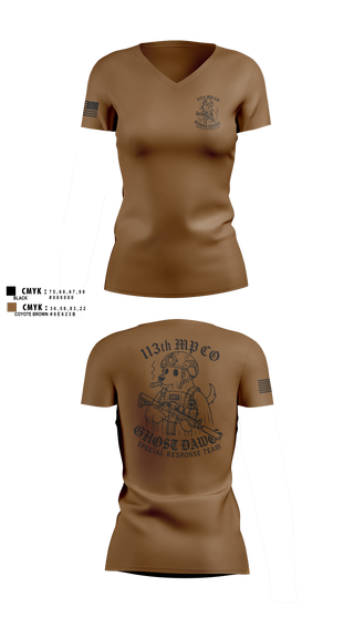 Womens Short Sleeve Vneck Shirt, 113th MP CO, Army, Teamtime, Team time, sublimation, custom sports apparel, team uniforms, spirit wear, spiritwear, sports uniforms, custom shirts, team store, custom team store, fundraiser sports, apparel fundraiser