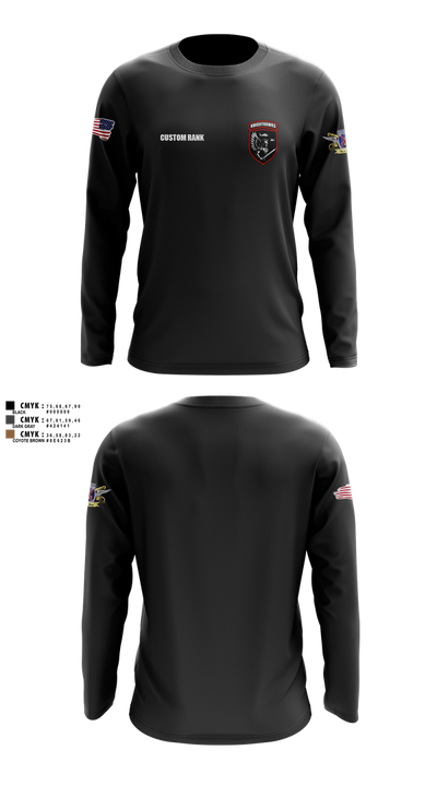 2-10 AHB Knighthawks 14380811 Long Sleeve Performance Shirt 52