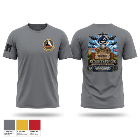 Old School Cotton Feel Shirt, 14th Security Forces Squadron, Air Force, Teamtime, Team time, sublimation, custom sports apparel, team uniforms, spirit wear, spiritwear, sports uniforms, custom shirts, team store, custom team store, fundraiser sports, apparel fundraiser