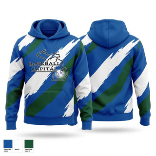 Hoodie, Baseball Capital, Baseball, Teamtime, Team time, sublimation, custom sports apparel, team uniforms, spirit wear, spiritwear, sports uniforms, custom shirts, team store, custom team store, fundraiser sports, apparel fundraiser