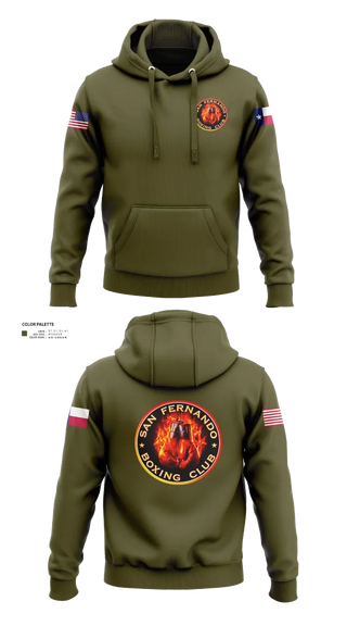 Hoodie, San Fernando Boxing Club, Spirit Store, Teamtime, Team time, sublimation, custom sports apparel, team uniforms, spirit wear, spiritwear, sports uniforms, custom shirts, team store, custom team store, fundraiser sports, apparel fundraiser