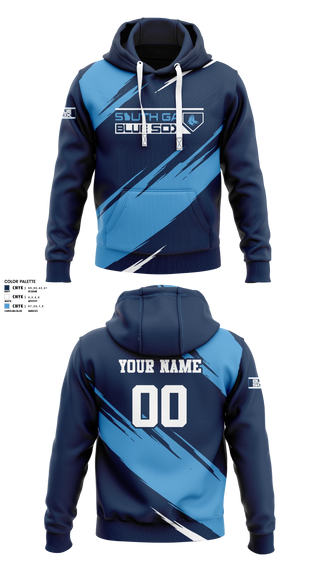 Hoodie, South GA Blue Sox, Baseball, Teamtime, Team time, sublimation, custom sports apparel, team uniforms, spirit wear, spiritwear, sports uniforms, custom shirts, team store, custom team store, fundraiser sports, apparel fundraiser