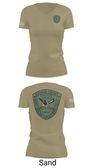 Womens Short Sleeve Vneck Shirt, Etowah County JSOG, , Teamtime, Team time, sublimation, custom sports apparel, team uniforms, spirit wear, spiritwear, sports uniforms, custom shirts, team store, custom team store, fundraiser sports, apparel fundraiser