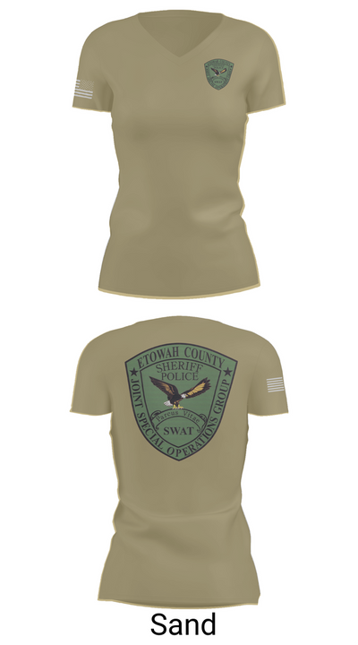 Etowah County JSOG 23168603 Women's Short Sleeve V-neck Shirt - 84