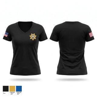 Womens Short Sleeve Vneck Shirt, Richardson County, Police, Teamtime, Team time, sublimation, custom sports apparel, team uniforms, spirit wear, spiritwear, sports uniforms, custom shirts, team store, custom team store, fundraiser sports, apparel fundraiser