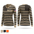 HHC 112th SIG BN (SO) (A) Women's Long Sleeve V-neck Shirt - 1