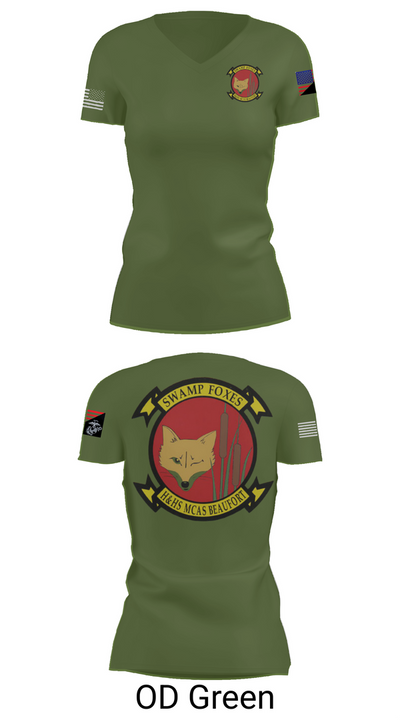 Headquarters & Headquarters Squadron 11394515 Women's Short Sleeve V-neck Shirt - 48