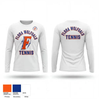 Long Sleeve Performance Shirt, Flora High School Tennis, Tennis, Teamtime, Team time, sublimation, custom sports apparel, team uniforms, spirit wear, spiritwear, sports uniforms, custom shirts, team store, custom team store, fundraiser sports, apparel fundraiser