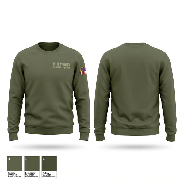 Crew Neck Sweatshirt, BTR PCADS Aerial Firefighting, Fire Department, Teamtime, Team time, sublimation, custom sports apparel, team uniforms, spirit wear, spiritwear, sports uniforms, custom shirts, team store, custom team store, fundraiser sports, apparel fundraiser
