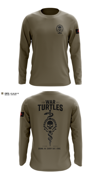 Long Sleeve Performance Shirt, War turtles, Army, Teamtime, Team time, sublimation, custom sports apparel, team uniforms, spirit wear, spiritwear, sports uniforms, custom shirts, team store, custom team store, fundraiser sports, apparel fundraiser
