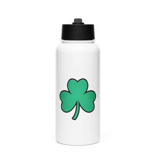 Shamrocks 77851794 Stainless Steel Water Bottle with a Straw Lid