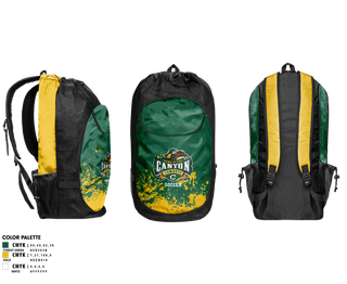 Gear Bag, Canyon High School Girls Soccer, Women's Soccer, Teamtime, Team time, sublimation, custom sports apparel, team uniforms, spirit wear, spiritwear, sports uniforms, custom shirts, team store, custom team store, fundraiser sports, apparel fundraiser