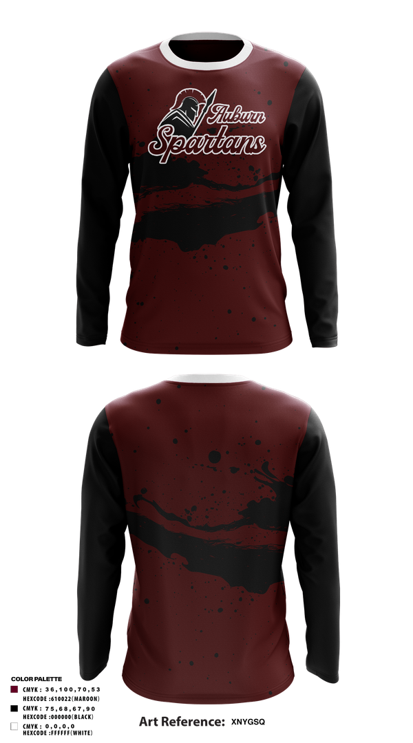 Long Sleeve Performance Shirt, Auburn Spartans, , Teamtime, Team time, sublimation, custom sports apparel, team uniforms, spirit wear, spiritwear, sports uniforms, custom shirts, team store, custom team store, fundraiser sports, apparel fundraiser