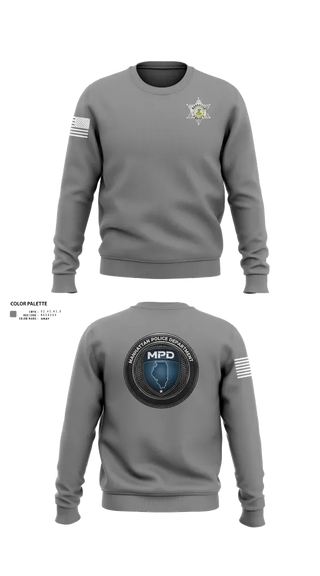 Crew Neck Sweatshirt, Manhattan Police Department, , Teamtime, Team time, sublimation, custom sports apparel, team uniforms, spirit wear, spiritwear, sports uniforms, custom shirts, team store, custom team store, fundraiser sports, apparel fundraiser
