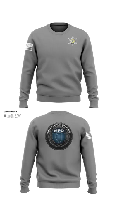 Manhattan Police Department 25505954 Crew Neck Sweatshirt - 141