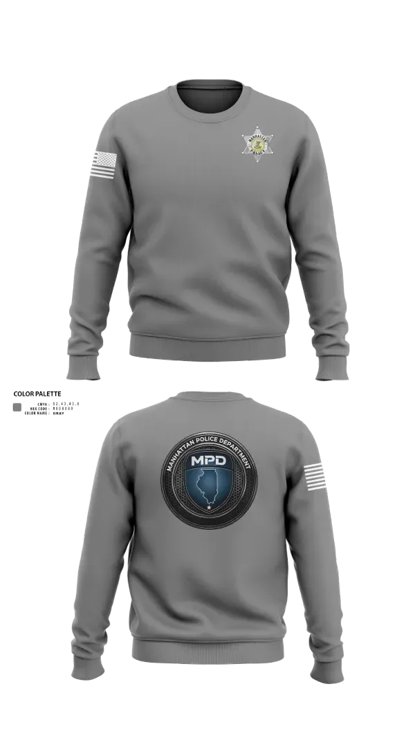 Crew Neck Sweatshirt, Manhattan Police Department, , Teamtime, Team time, sublimation, custom sports apparel, team uniforms, spirit wear, spiritwear, sports uniforms, custom shirts, team store, custom team store, fundraiser sports, apparel fundraiser