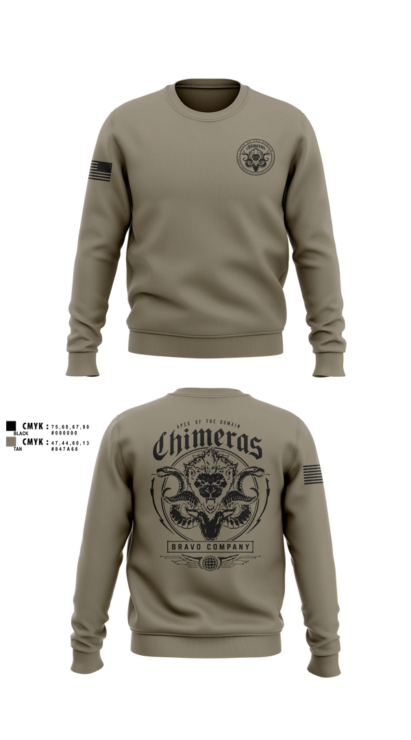 Crew Neck Sweatshirt, Bravo Company, 401st Cyber Battalion, Army, Teamtime, Team time, sublimation, custom sports apparel, team uniforms, spirit wear, spiritwear, sports uniforms, custom shirts, team store, custom team store, fundraiser sports, apparel fundraiser