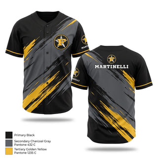 Full Button Baseball Jersey, Five Star Mafia, Baseball, Teamtime, Team time, sublimation, custom sports apparel, team uniforms, spirit wear, spiritwear, sports uniforms, custom shirts, team store, custom team store, fundraiser sports, apparel fundraiser