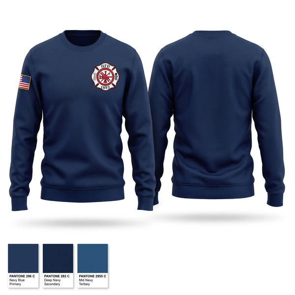 Crew Neck Sweatshirt, Hallock Fire, Fire Department, Teamtime, Team time, sublimation, custom sports apparel, team uniforms, spirit wear, spiritwear, sports uniforms, custom shirts, team store, custom team store, fundraiser sports, apparel fundraiser