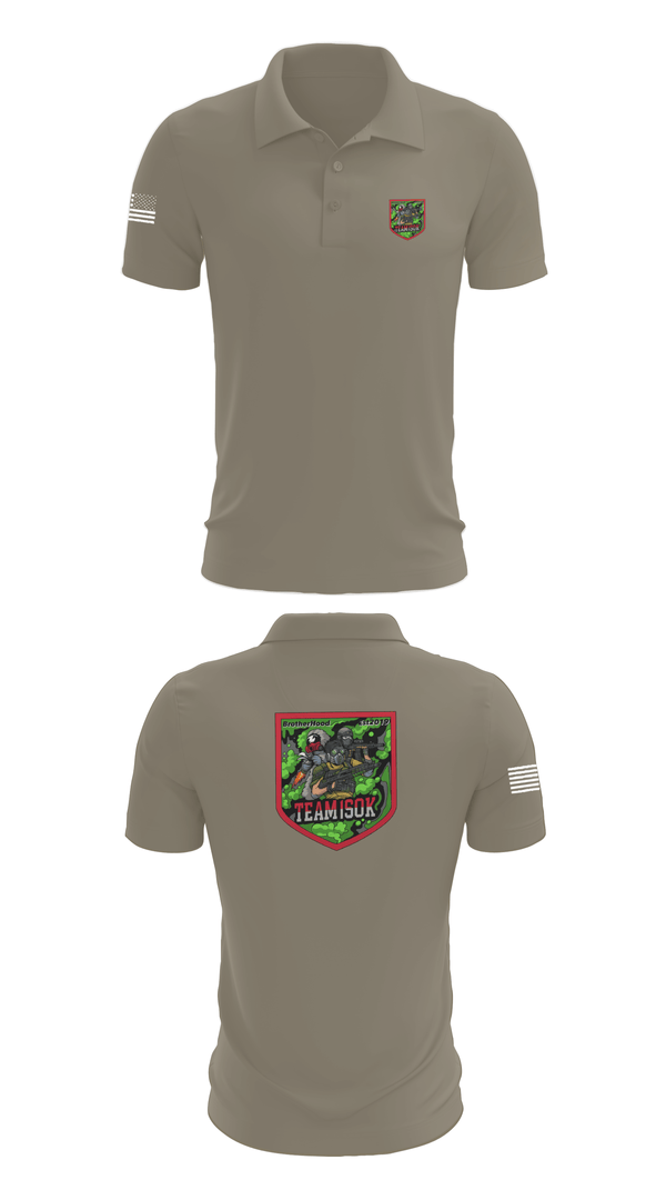 Short Sleeve Performance Polo, 1SOK, Army, Teamtime, Team time, sublimation, custom sports apparel, team uniforms, spirit wear, spiritwear, sports uniforms, custom shirts, team store, custom team store, fundraiser sports, apparel fundraiser
