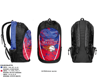 Gear Bag, Camden Cannons, Baseball, Teamtime, Team time, sublimation, custom sports apparel, team uniforms, spirit wear, spiritwear, sports uniforms, custom shirts, team store, custom team store, fundraiser sports, apparel fundraiser