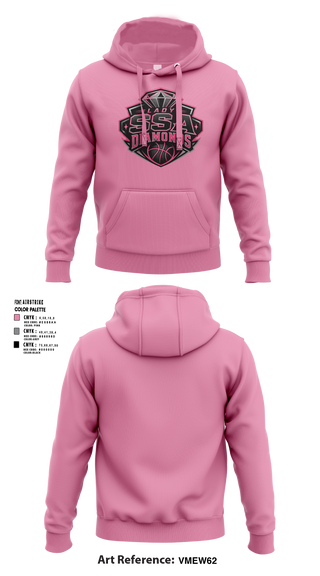 Hoodie, SSA Lady Diamonds, Women's Basketball, Teamtime, Team time, sublimation, custom sports apparel, team uniforms, spirit wear, spiritwear, sports uniforms, custom shirts, team store, custom team store, fundraiser sports, apparel fundraiser