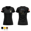 A Co. 11th Cyber Warfare BN 305487 Women's Short Sleeve V-neck Shirt - 1