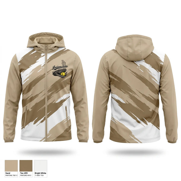Windbreaker, Louisiana Action, Softball, Teamtime, Team time, sublimation, custom sports apparel, team uniforms, spirit wear, spiritwear, sports uniforms, custom shirts, team store, custom team store, fundraiser sports, apparel fundraiser