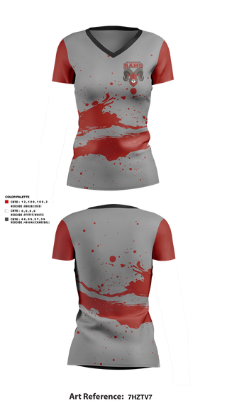 Womens Short Sleeve Vneck Shirt, Riverside Rams, , Teamtime, Team time, sublimation, custom sports apparel, team uniforms, spirit wear, spiritwear, sports uniforms, custom shirts, team store, custom team store, fundraiser sports, apparel fundraiser