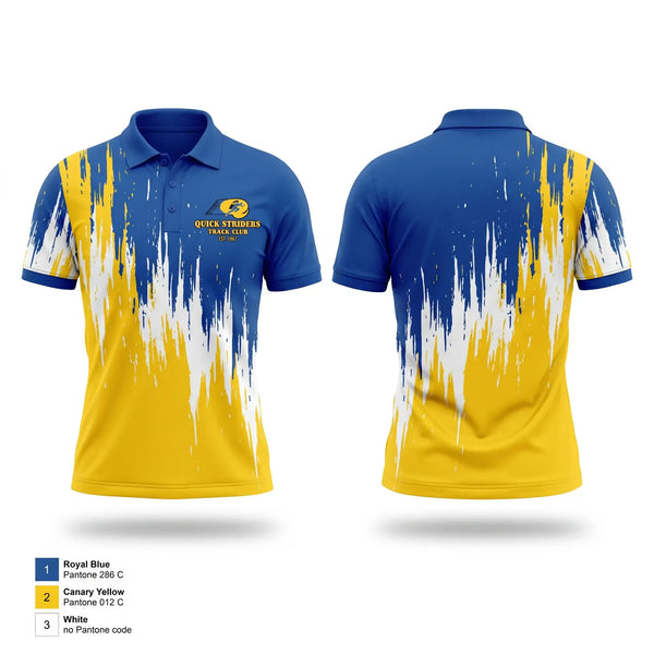 Short Sleeve Performance Polo, Quick Striders, Track & Field, Teamtime, Team time, sublimation, custom sports apparel, team uniforms, spirit wear, spiritwear, sports uniforms, custom shirts, team store, custom team store, fundraiser sports, apparel fundraiser