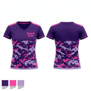 Womens Short Sleeve Vneck Shirt, Galaxy Girls, Women's Soccer, Teamtime, Team time, sublimation, custom sports apparel, team uniforms, spirit wear, spiritwear, sports uniforms, custom shirts, team store, custom team store, fundraiser sports, apparel fundraiser
