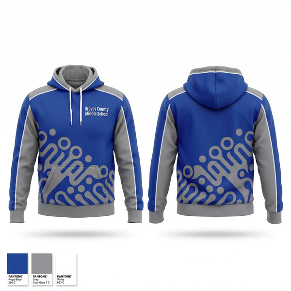 Hoodie, Graves County Middle School, Cheer, Teamtime, Team time, sublimation, custom sports apparel, team uniforms, spirit wear, spiritwear, sports uniforms, custom shirts, team store, custom team store, fundraiser sports, apparel fundraiser