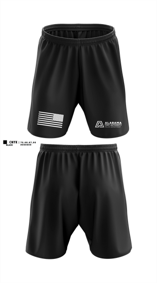 Athletic Shorts With Pockets, Alabama Port Authority Police, Police, Teamtime, Team time, sublimation, custom sports apparel, team uniforms, spirit wear, spiritwear, sports uniforms, custom shirts, team store, custom team store, fundraiser sports, apparel fundraiser