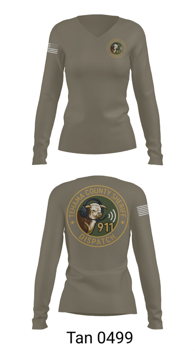 TCSO DISPATCH 56135562 Women's Long Sleeve V-neck Shirt - 73