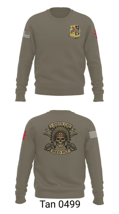 1-105th cavalry 36351622 Crew Neck Sweatshirt - 65