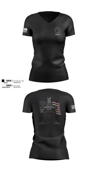 Womens Short Sleeve Vneck Shirt, 117th Intel Squadron, Air Force, Teamtime, Team time, sublimation, custom sports apparel, team uniforms, spirit wear, spiritwear, sports uniforms, custom shirts, team store, custom team store, fundraiser sports, apparel fundraiser