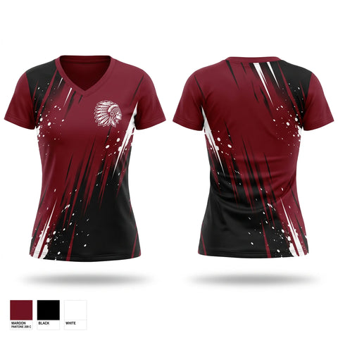 Womens Short Sleeve Vneck Shirt, Canal Winchester Indians, Softball, Teamtime, Team time, sublimation, custom sports apparel, team uniforms, spirit wear, spiritwear, sports uniforms, custom shirts, team store, custom team store, fundraiser sports, apparel fundraiser